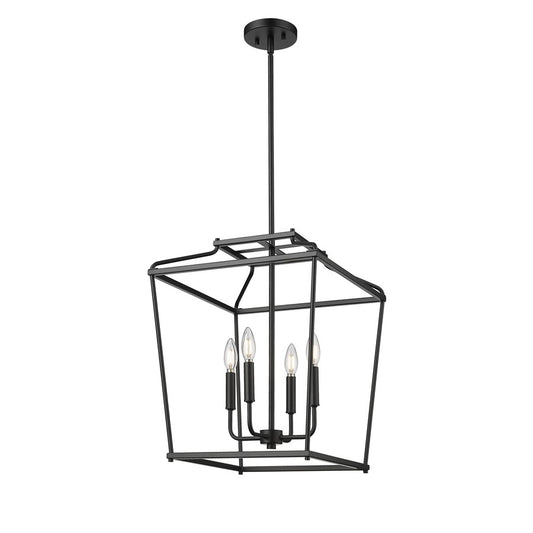 Millennium Lighting Nellita 4Lt 21" Pendant, Black - 19004-MB