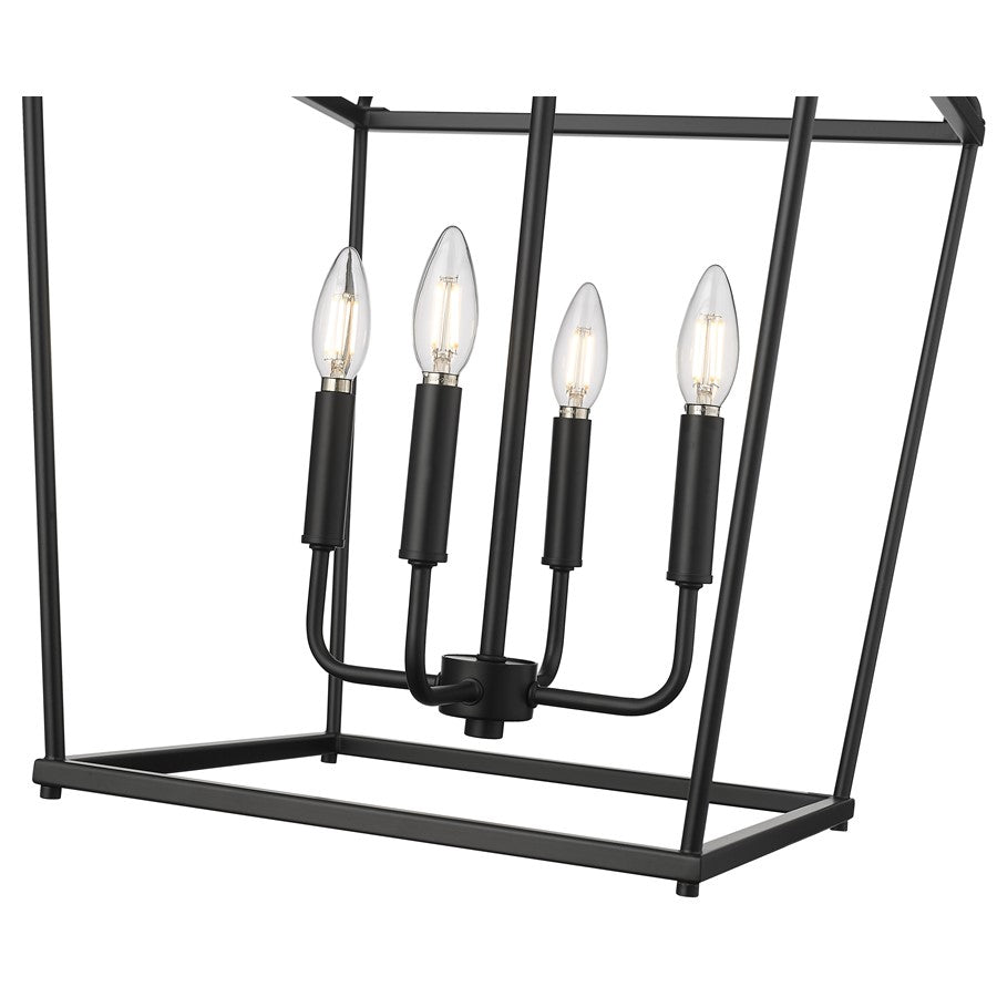 Millennium Lighting Nellita 4Lt 21" Pendant, Black