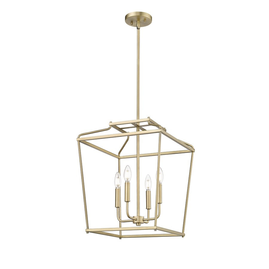 Millennium Lighting Nellita 4Lt 21" Pendant, Vintage Brass - 19004-VB
