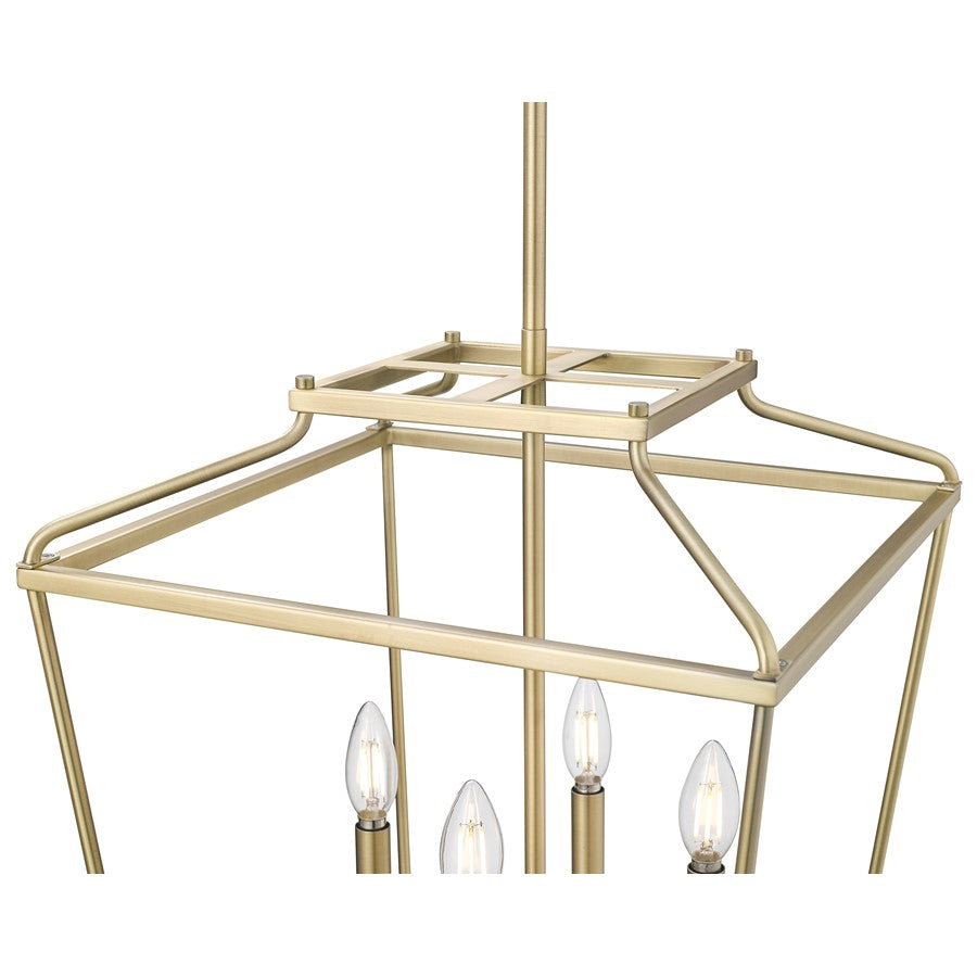 Millennium Lighting Nellita 4Lt 21" Pendant, Vintage Brass