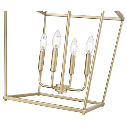 Millennium Lighting Nellita 4Lt 21" Pendant, Vintage Brass