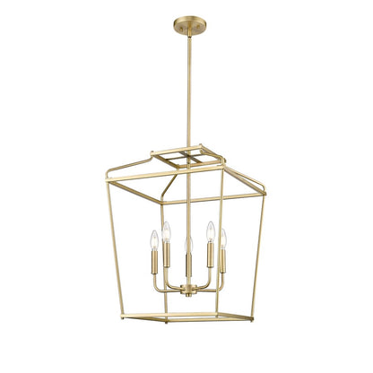 Millennium Lighting Nellita 5Lt 18" Pendant, Vintage Brass - 19005-VB