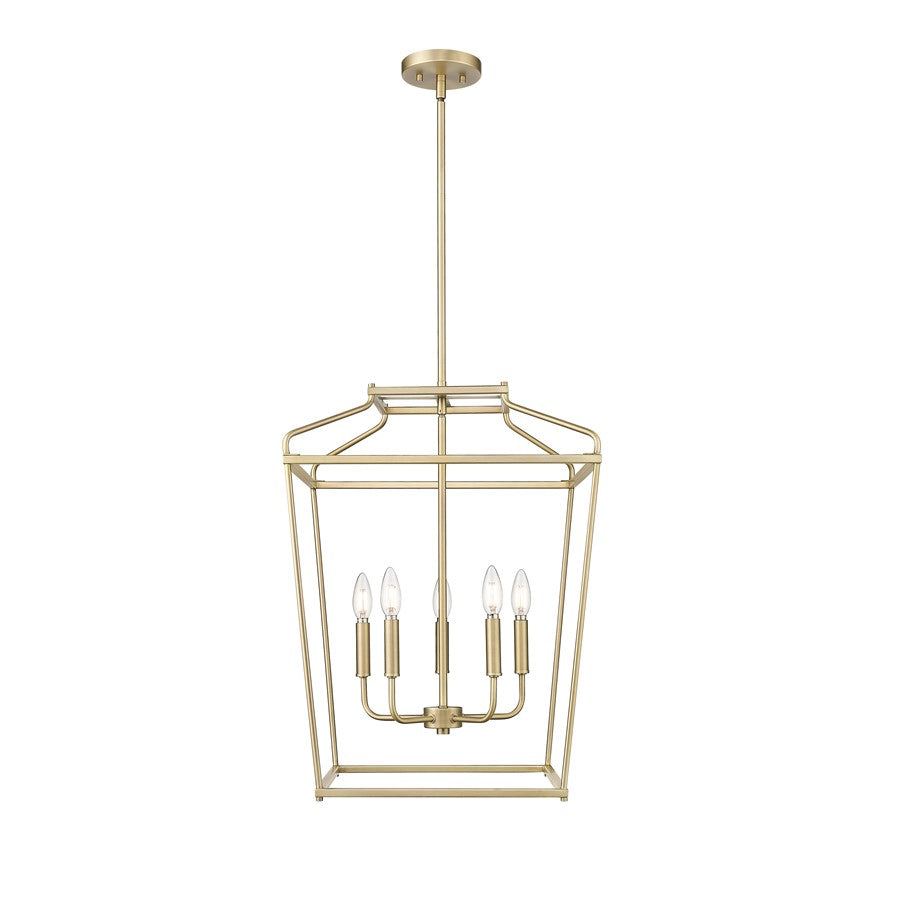 Millennium Lighting Nellita 5Lt 18" Pendant, Vintage Brass