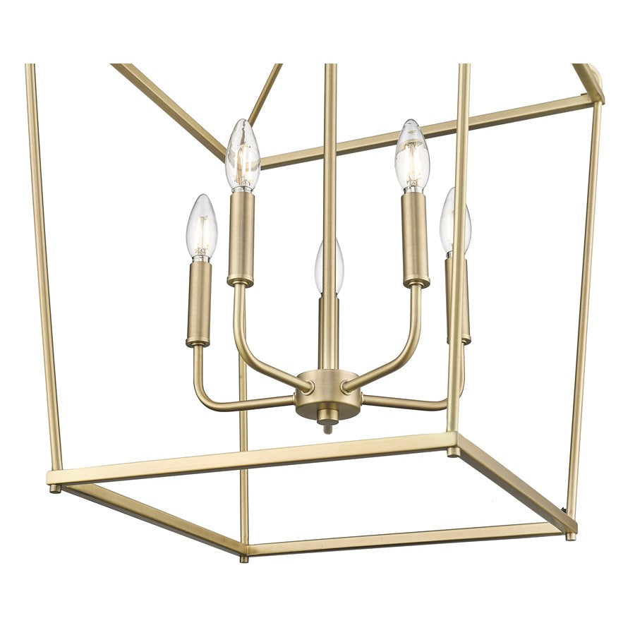 Millennium Lighting Nellita 5Lt 18" Pendant, Vintage Brass