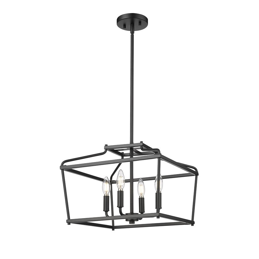 Millennium Lighting Nellita 4Lt 13" Pendant, Black - 19104-MB
