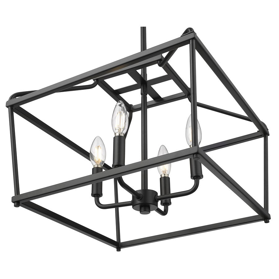 Millennium Lighting Nellita 4Lt 13" Pendant, Black