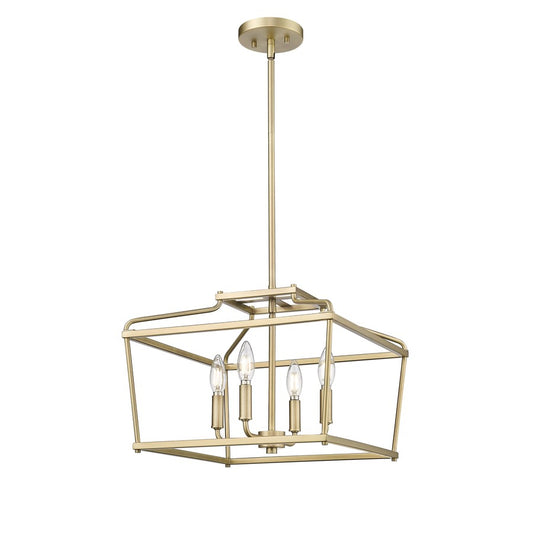 Millennium Lighting Nellita 4Lt 13" Pendant, Vintage Brass - 19104-VB