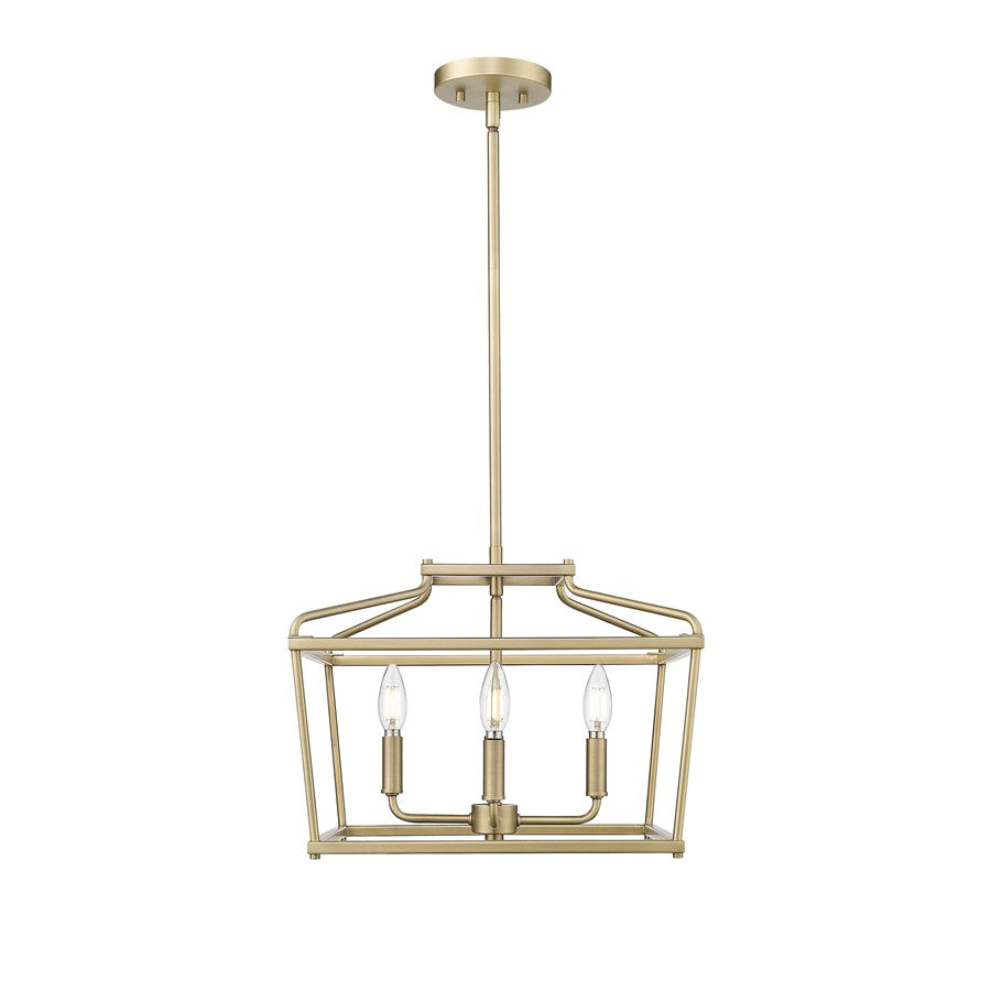 Millennium Lighting Nellita 4Lt 13" Pendant, Vintage Brass