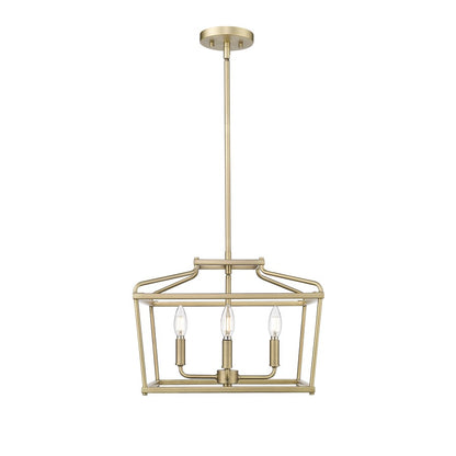 Millennium Lighting Nellita 4Lt 13" Pendant, Vintage Brass