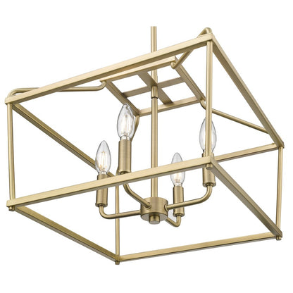 Millennium Lighting Nellita 4Lt 13" Pendant, Vintage Brass