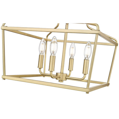 Millennium Lighting Nellita 4Lt 13" Pendant, Vintage Brass