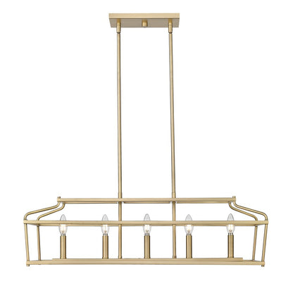 Millennium Lighting Nellita 5Lt 34" Island, Vintage Brass