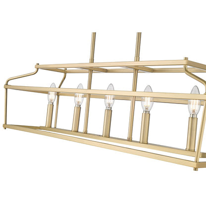 Millennium Lighting Nellita 5Lt 34" Island, Vintage Brass