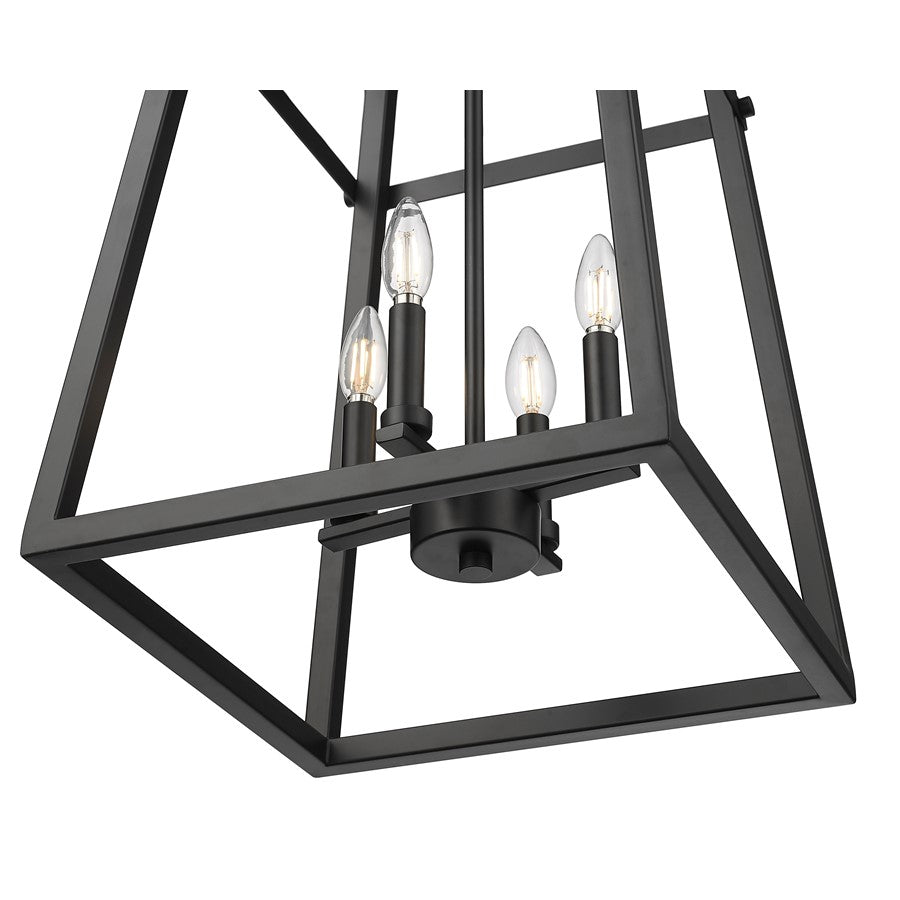 Millennium Lighting Tellsa 4Lt 24" Pendant, Black