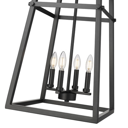 Millennium Lighting Tellsa 4Lt 24" Pendant, Black