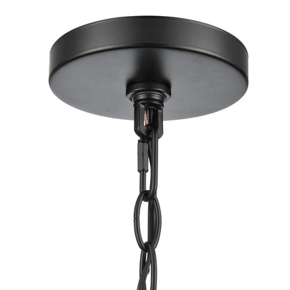 Millennium Braselton 1Lt 8" Outdoor Hanging Lantern, Black/Ribbed