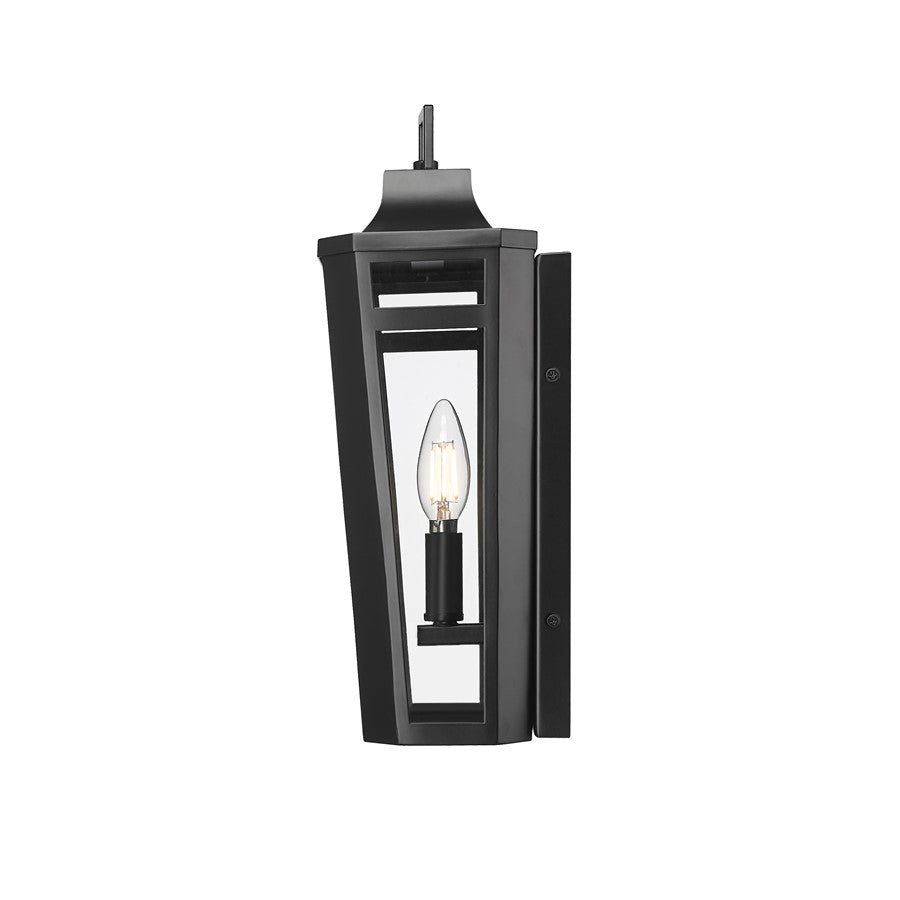 Millennium Lighting Sumerlin 1Lt 15" Outdoor Sconce, Black/Clear