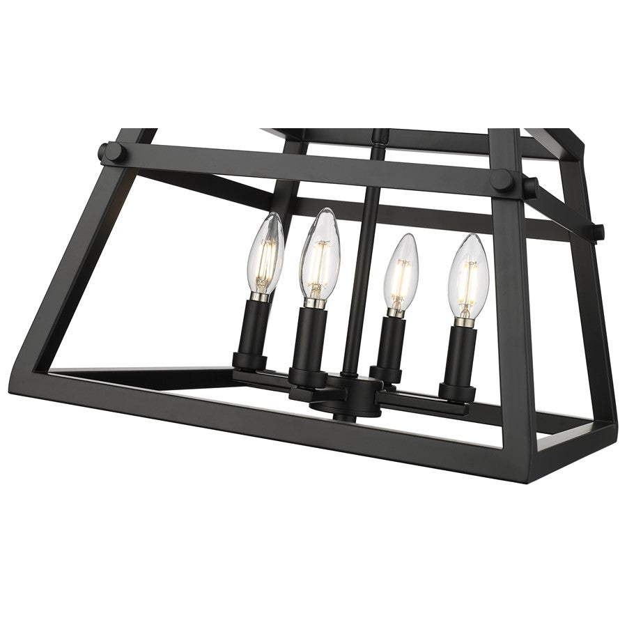 Millennium Lighting Tellsa 4Lt 13" Pendant, Black
