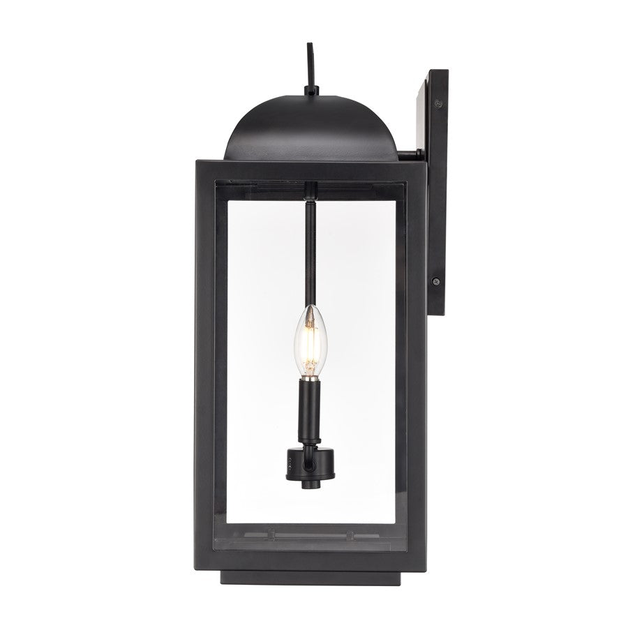 Millennium Lighting Beaufort 2Lt 22" Outdoor Sconce, Black/Clear