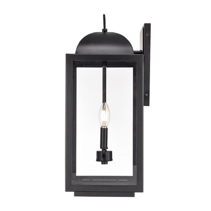 Millennium Lighting Beaufort 2Lt 22" Outdoor Sconce, Black/Clear