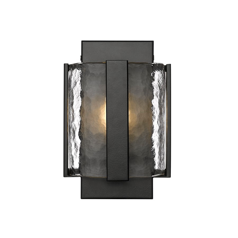 Millennium Lighting Rezi 1Lt 10" Wall Sconce, Black/Clear Handmade