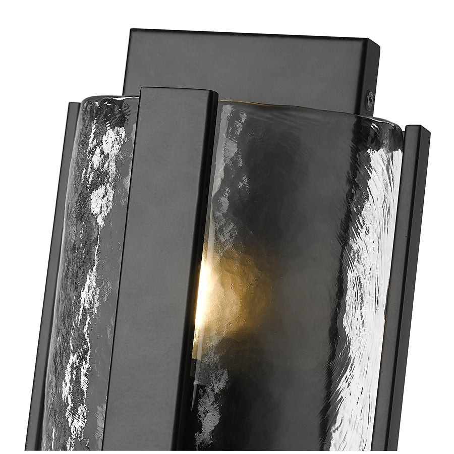 Millennium Lighting Rezi 1Lt 10" Wall Sconce, Black/Clear Handmade