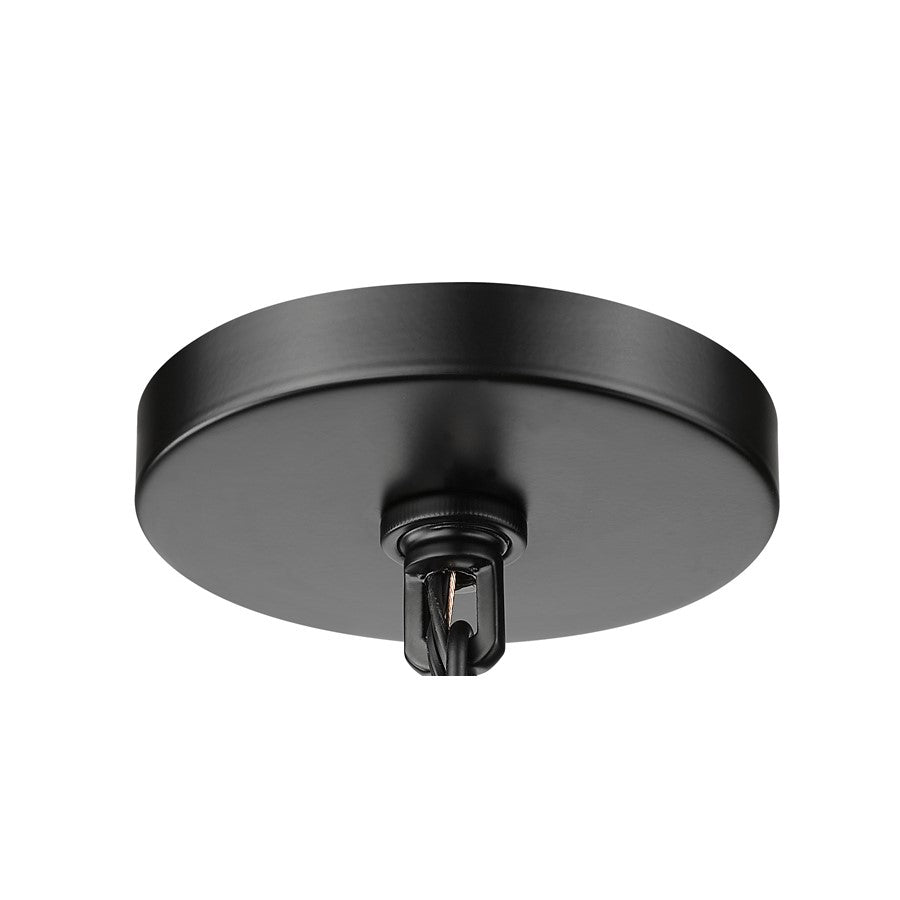 Millennium Beaufort 1Lt 7" Outdoor Hanging Lantern, Black/Clear