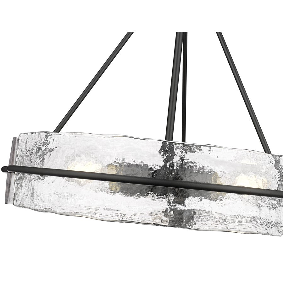 Millennium Lighting Rezi 3Lt 17" Pendant, Black/Clear Handmade