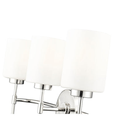 Millennium Lighting Keylee 3Lt 22" Vanity, Nickel/Glossy Opal White