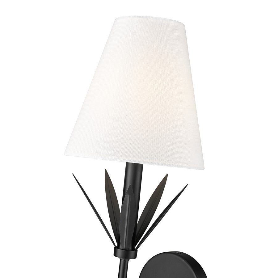 Millennium Lighting Primrose 1Lt 24" Wall Sconce, Black/White