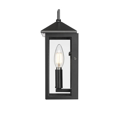 Millennium Lighting Munger 1Lt 11" Outdoor Wall Sconce, Black/Clear