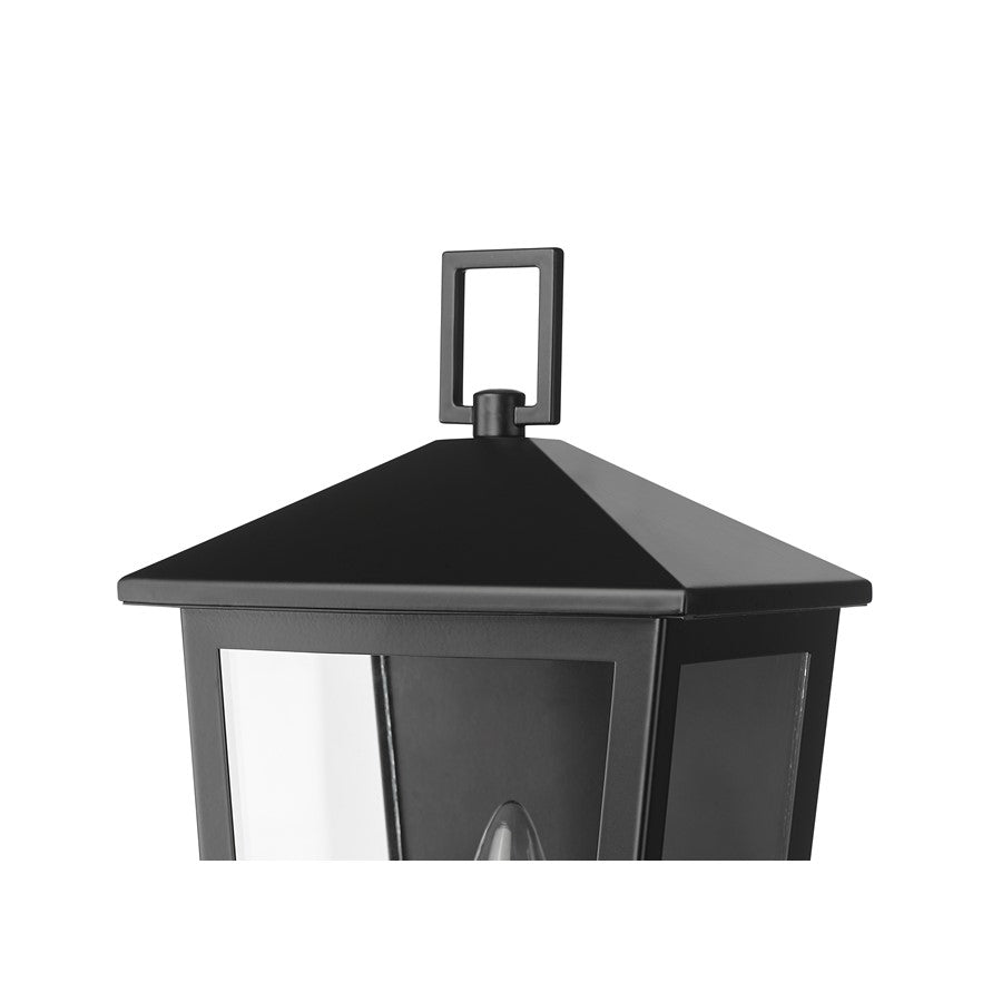 Millennium Lighting Munger 1Lt 14" Outdoor Wall Sconce, Black/Clear