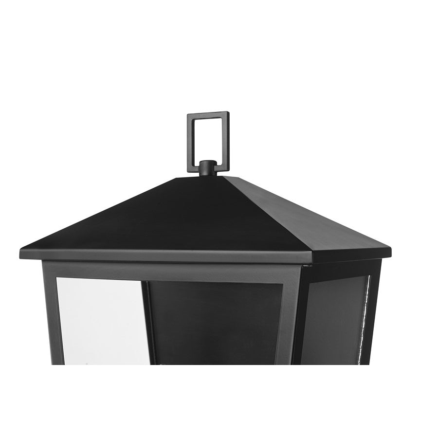 Millennium Lighting Munger 2Lt 20" Outdoor Wall Sconce, Black/Clear