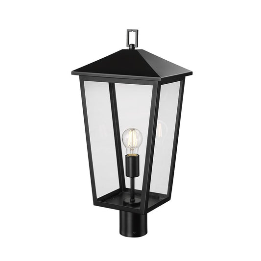Millennium Lighting Munger 1Lt 23" Outdoor Post Lantern, Black - 198301-PBK