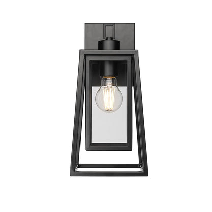 Millennium Lighting Denzell 1Lt 14" Outdoor Sconce, Black/Clear