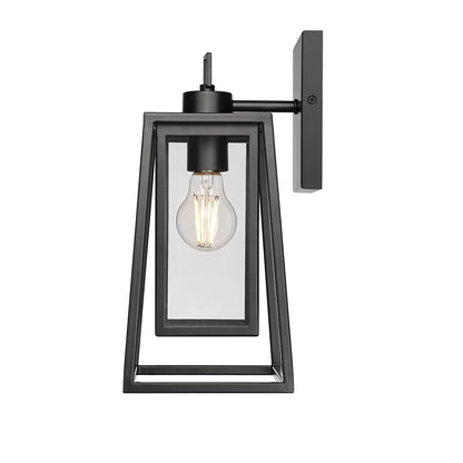 Millennium Lighting Denzell 1Lt 14" Outdoor Sconce, Black/Clear