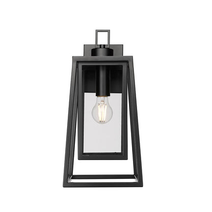 Millennium Lighting Denzell 1Lt 17" Outdoor Sconce, Black/Clear