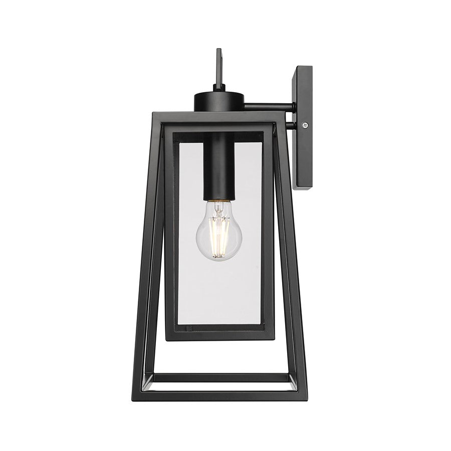 Millennium Lighting Denzell 1Lt 17" Outdoor Sconce, Black/Clear