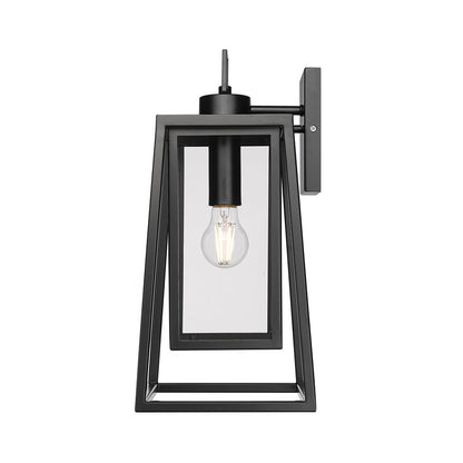 Millennium Lighting Denzell 1Lt 17" Outdoor Sconce, Black/Clear