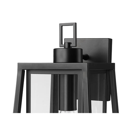 Millennium Lighting Denzell 1Lt 17" Outdoor Sconce, Black/Clear