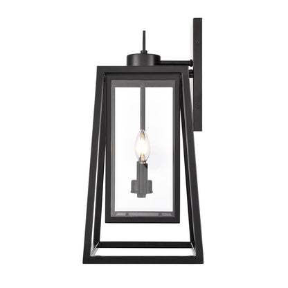 Millennium Lighting Denzell 2Lt 21" Outdoor Sconce, Black/Clear