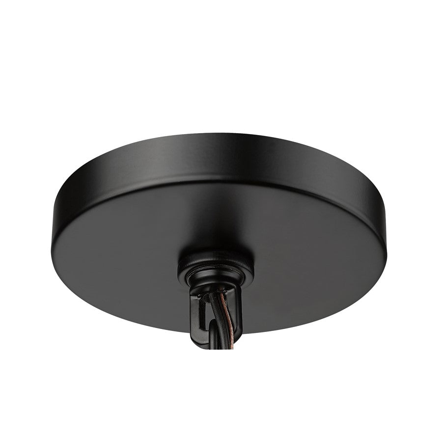 Millennium Denzell 1Lt 8" Outdoor Hanging Lantern, Black/Clear