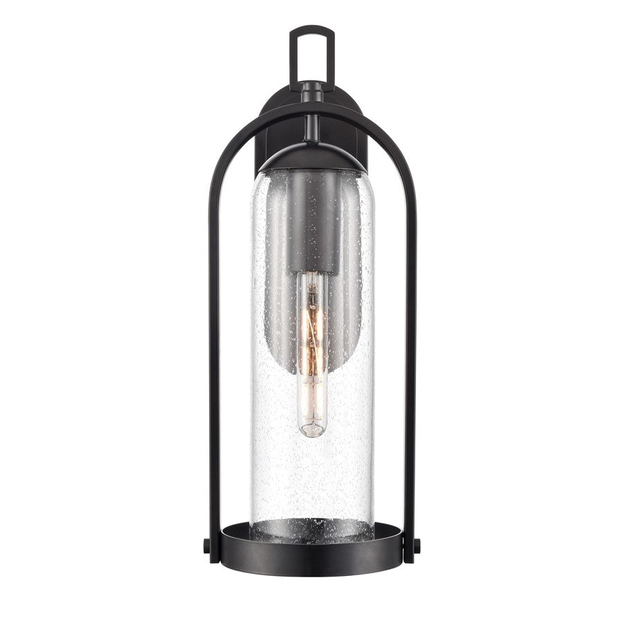 Millennium Lighting Luxio 1Lt 20" Outdoor Wall Sconce, Black/Clear