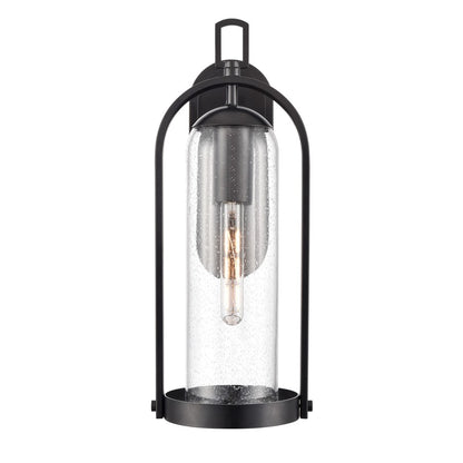 Millennium Lighting Luxio 1Lt 20" Outdoor Wall Sconce, Black/Clear