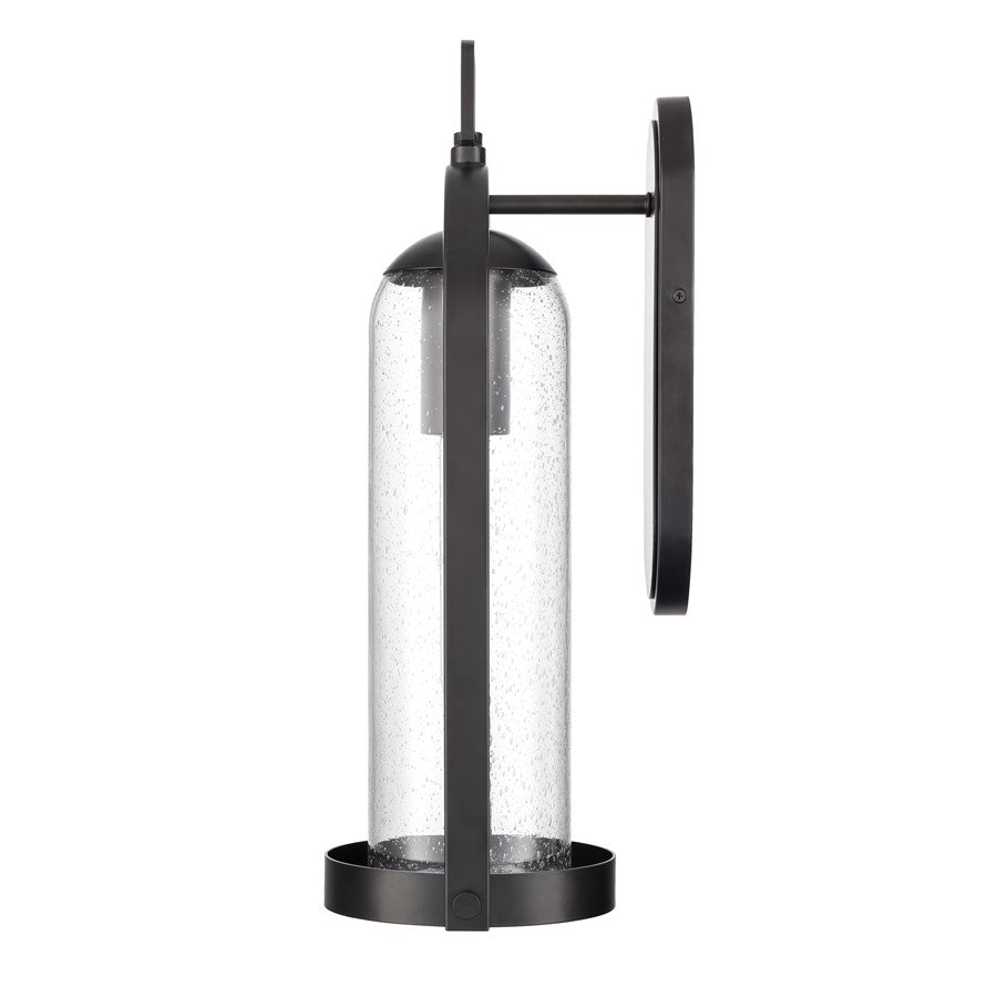 Millennium Lighting Luxio 1Lt 20" Outdoor Wall Sconce, Black/Clear