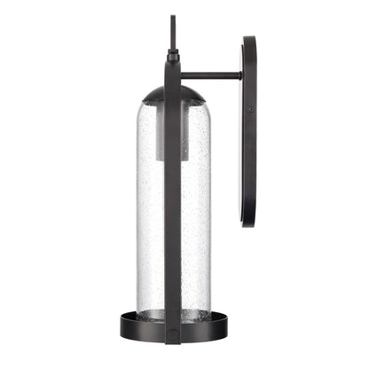 Millennium Lighting Luxio 1Lt 20" Outdoor Wall Sconce, Black/Clear