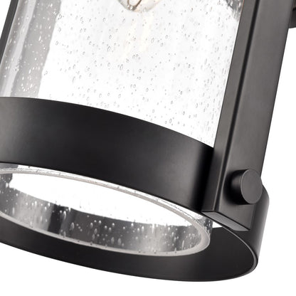 Millennium Lighting Luxio 1Lt 20" Outdoor Wall Sconce, Black/Clear