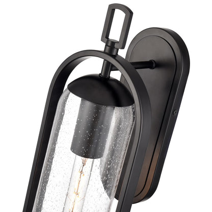 Millennium Lighting Luxio 1Lt 20" Outdoor Wall Sconce, Black/Clear