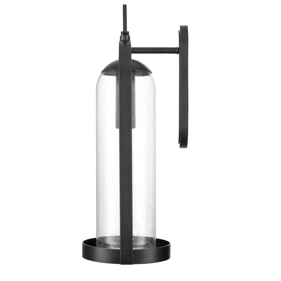 Millennium Lighting Luxio 1Lt 25" Outdoor Wall Sconce, Black/Clear