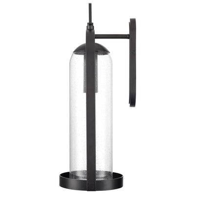 Millennium Lighting Luxio 1Lt 25" Outdoor Wall Sconce, Black/Clear